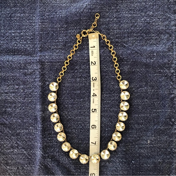 J CREW Rhinestone/Crystal and Gold Statement Necklace. - Picture 9 of 11